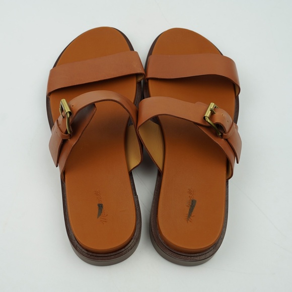 New MADEWELL Size 9 The Dee Double-Strap Slide Sandal in Warm Coffee $98 NP292 - Picture 7 of 8
